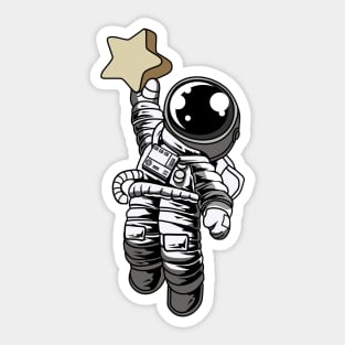 Astronaut Reach the Star Sticker